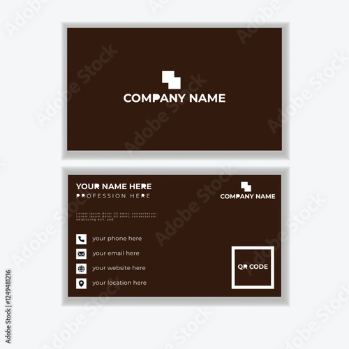 Creative business card design template mockup design