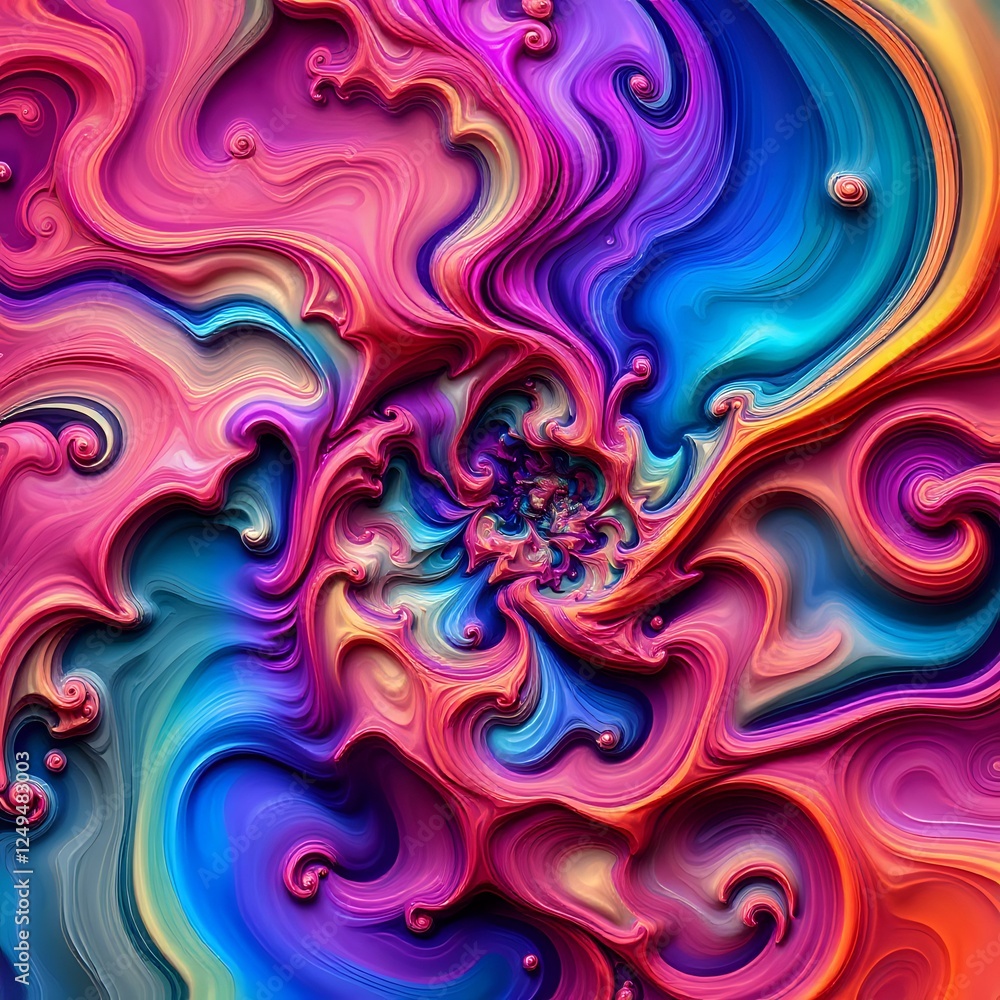 Vibrant Abstract Digital Art: Swirling Hues of Pink, Blue, and Purple Vibrant Abstract Digital Art: Swirling Hues of Pink, Blue, and Purple