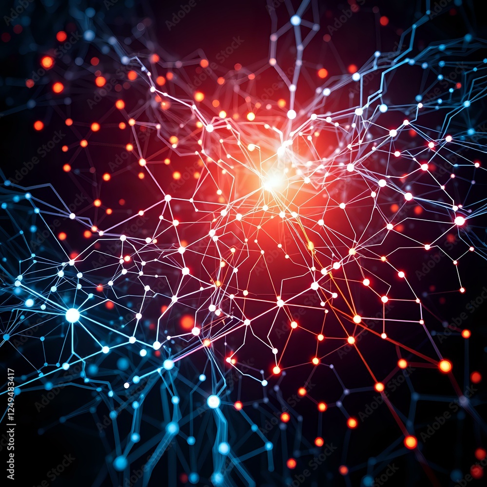 Abstract Circuitry Node Patterns: Futuristic Design with Complex Geometric Shapes and Interconnected Lines Abstract Circuitry Node Patterns: Futuristic Design with Complex Geometric Shapes and Interconnected Lines