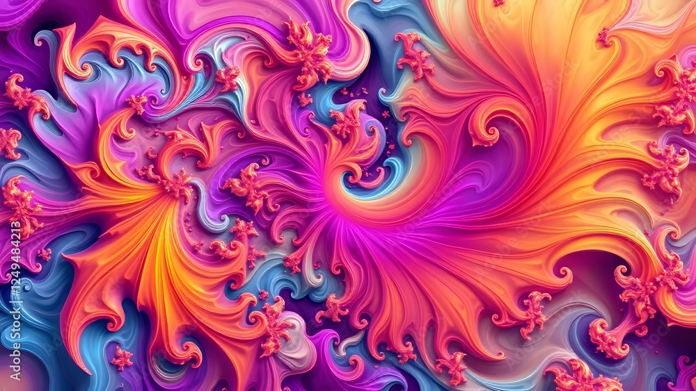 Vibrant Abstract Art with Swirling Patterns Vibrant Abstract Art with Swirling Patterns