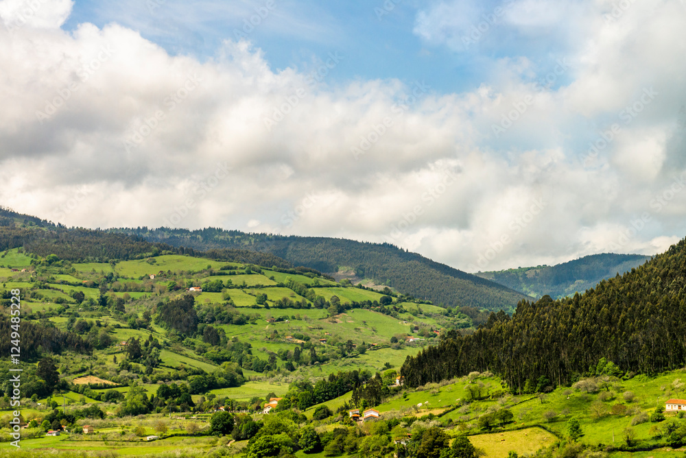 Obraz premium The town of Tazones, Asturias Tourism, Villaviciosa
