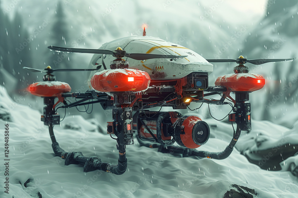Drone Designed for Extreme Conditions in Snowy Mountain Drone Designed for Extreme Conditions in Snowy Mountain