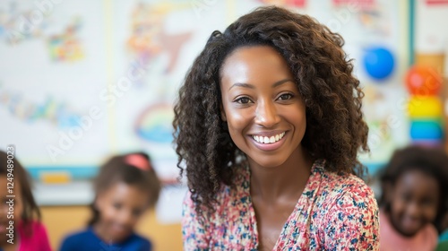 Wallpaper Mural Teacher in Classroom with Students Torontodigital.ca