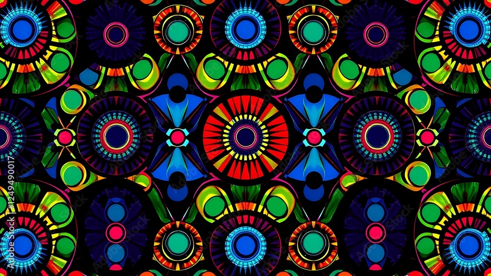 Abstract Geometric Design in Bold Vibrant Colors Abstract Geometric Design in Bold Vibrant Colors