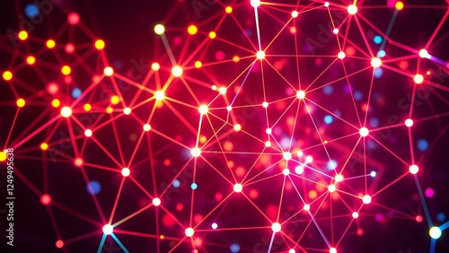 Abstract Neon Connect Style - Vibrant Neon Lattice Design