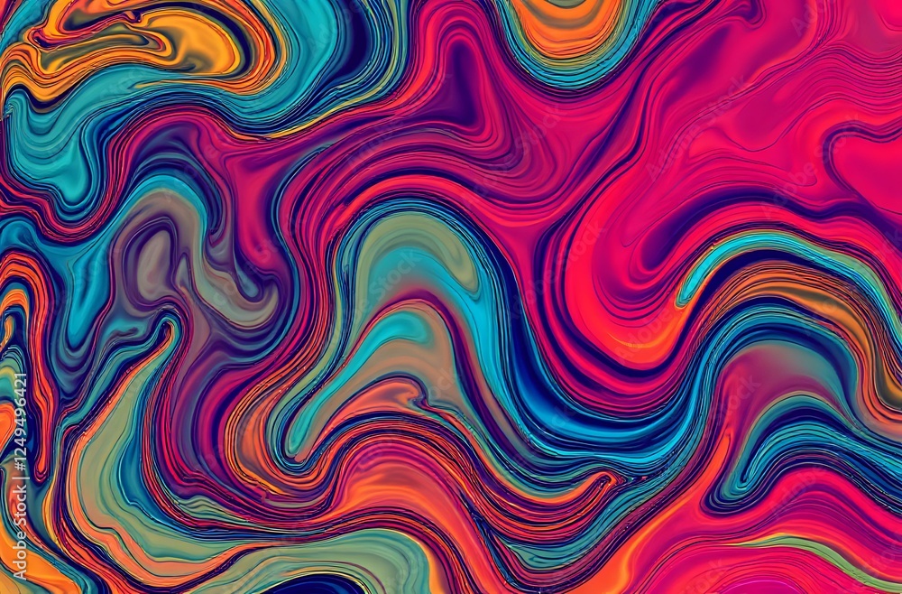 Vibrant Abstract Digital Art with Mesmerizing Color Swirls Vibrant Abstract Digital Art with Mesmerizing Color Swirls
