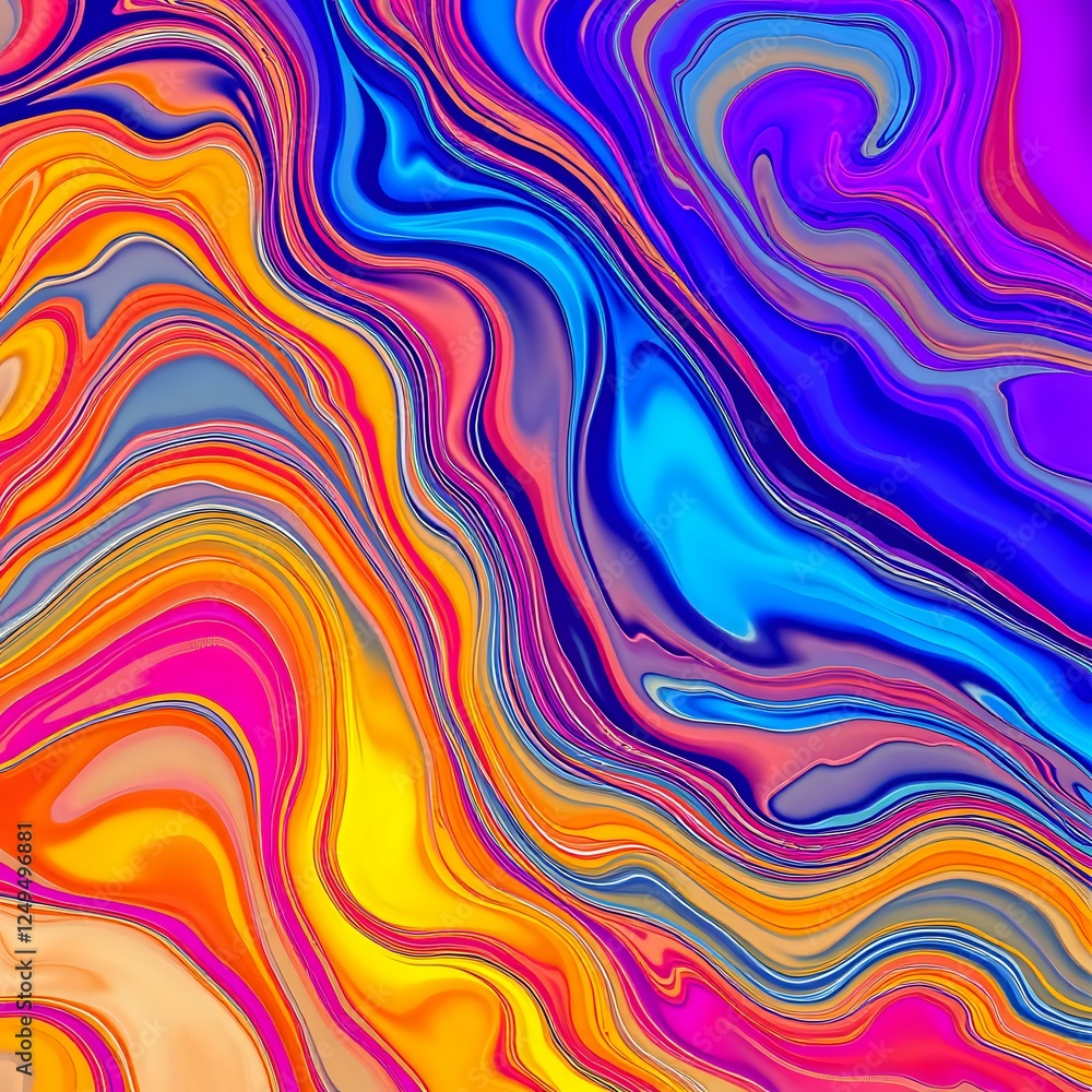 Vibrant Abstract Design with Colorful Swirls Vibrant Abstract Design with Colorful Swirls