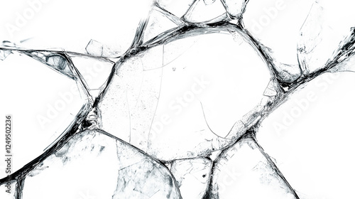 Wallpaper Mural Cracks broken glass isolated on transparent background Torontodigital.ca