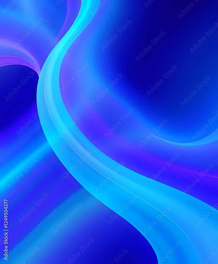 Obraz premium Abstract Fluid Art with Serene Blue & Purple Tones