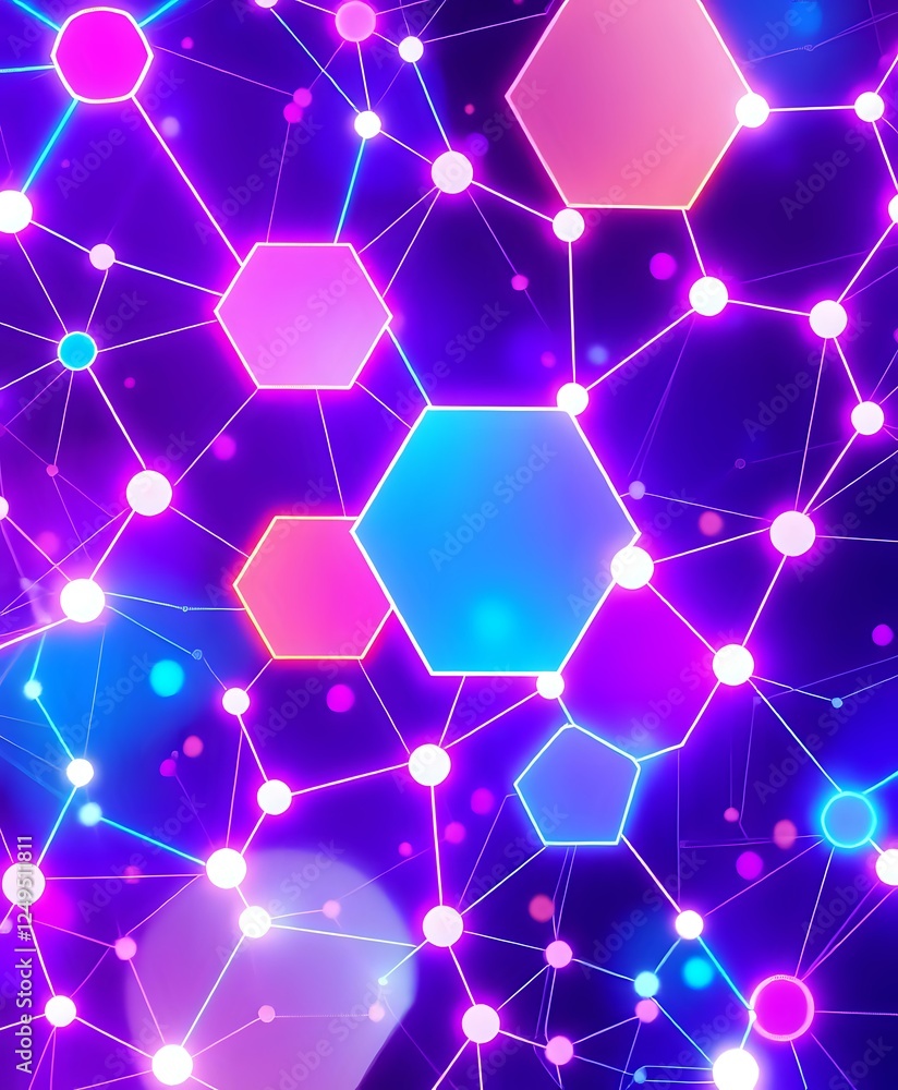 Abstract Hexagon Background – Vibrant Purple and Blue Design Abstract Hexagon Background – Vibrant Purple and Blue Design