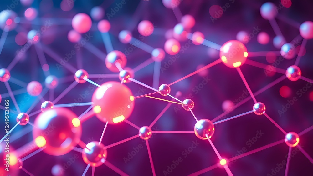 Abstract Futuristic Glowing Node Design Abstract Futuristic Glowing Node Design