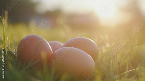 Farmfresh eggs promo organic farm marketing campaign free-range environment local perspective quality concept photo