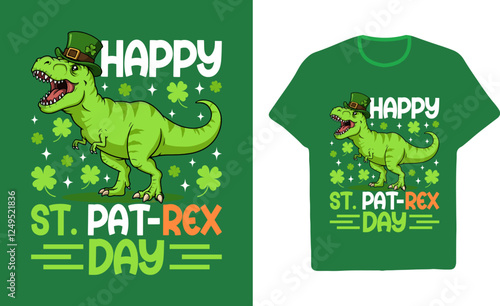 Happy St. Pat-Rex Day Patrick's Day T-Shirt Design