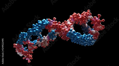 Exploring the dna helix model laboratory high-resolution image scientific environment close-up molecular biology insights photo