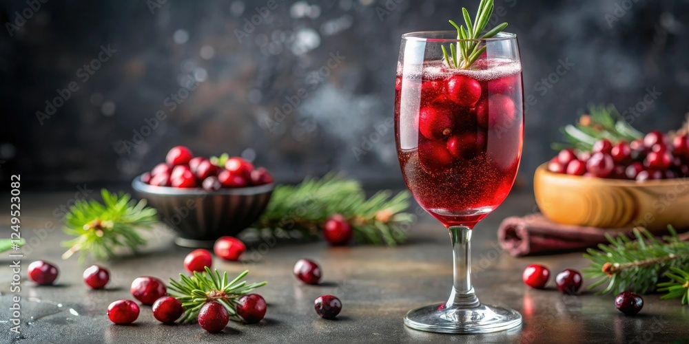 Sparkling cranberry juice cocktail in a champagne flute with fresh cranberries and rosemary, holiday drink, cranberry, champagne, seasonal, garnish Sparkling cranberry juice cocktail in a champagne flute with fresh cranberries and rosemary, holiday drink, cranberry, champagne, seasonal, garnish