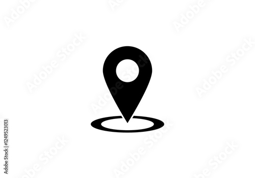 Icono de ubicación en negro