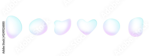 Glass liquid bubble, graphic illustration for design projects, like social media posts, posters, flyers