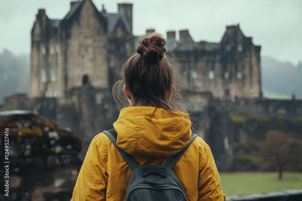 European tourist in Highland generated with AI European tourist in Highland generated with AI