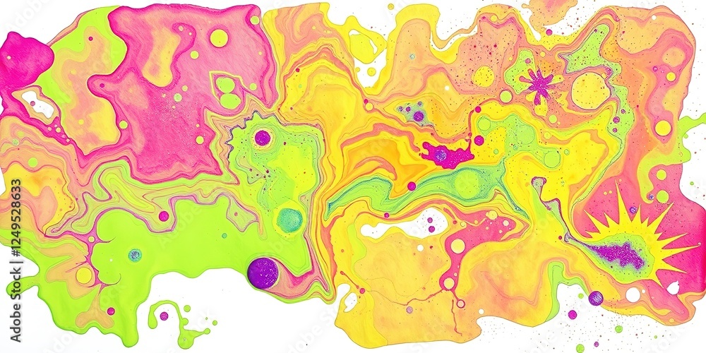Naklejka premium Liquid Light Psychedelic Paper Texture