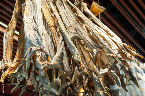 Food market in the port of Bergen, Norway photo