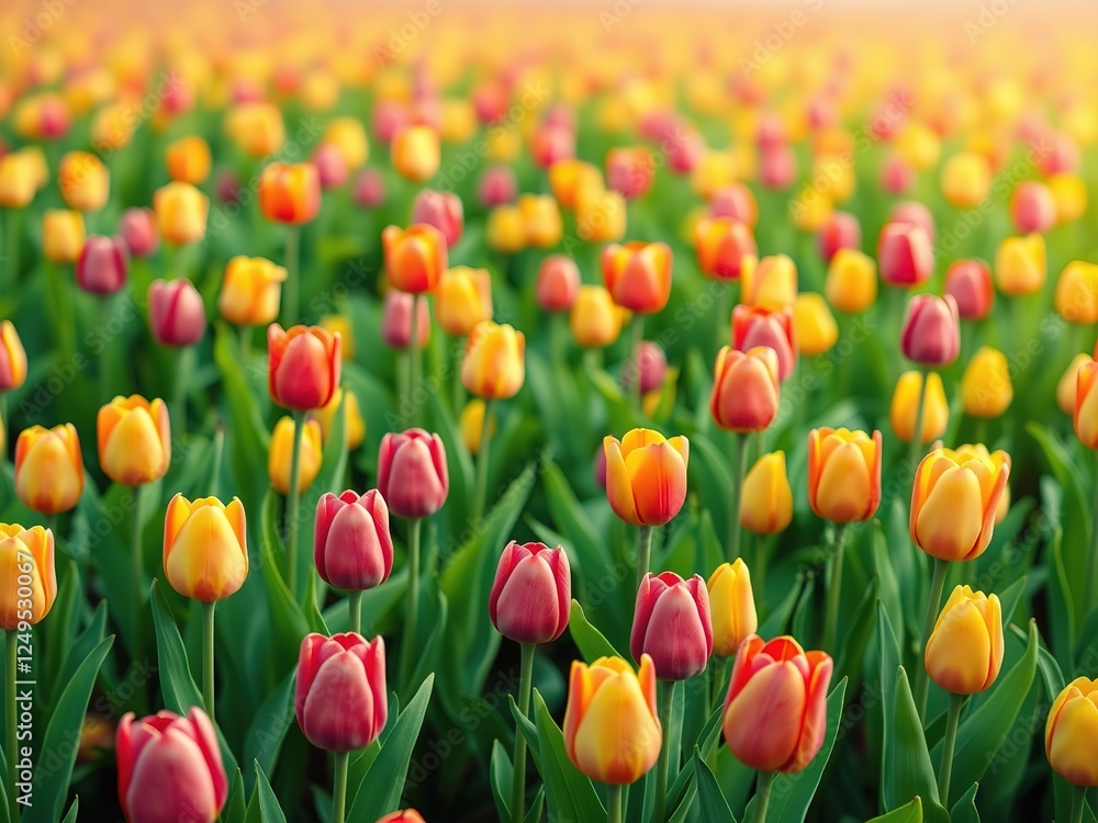 Majestic Hues of Nature: Tulip Fields in Gradient Glory Majestic Hues of Nature: Tulip Fields in Gradient Glory