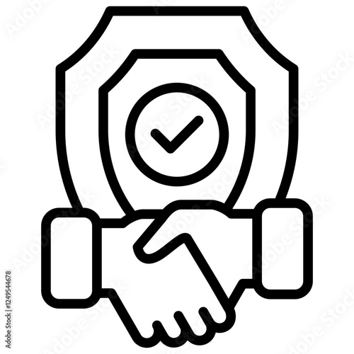 Reliability Customer Support Icon Line Design Vector Concept