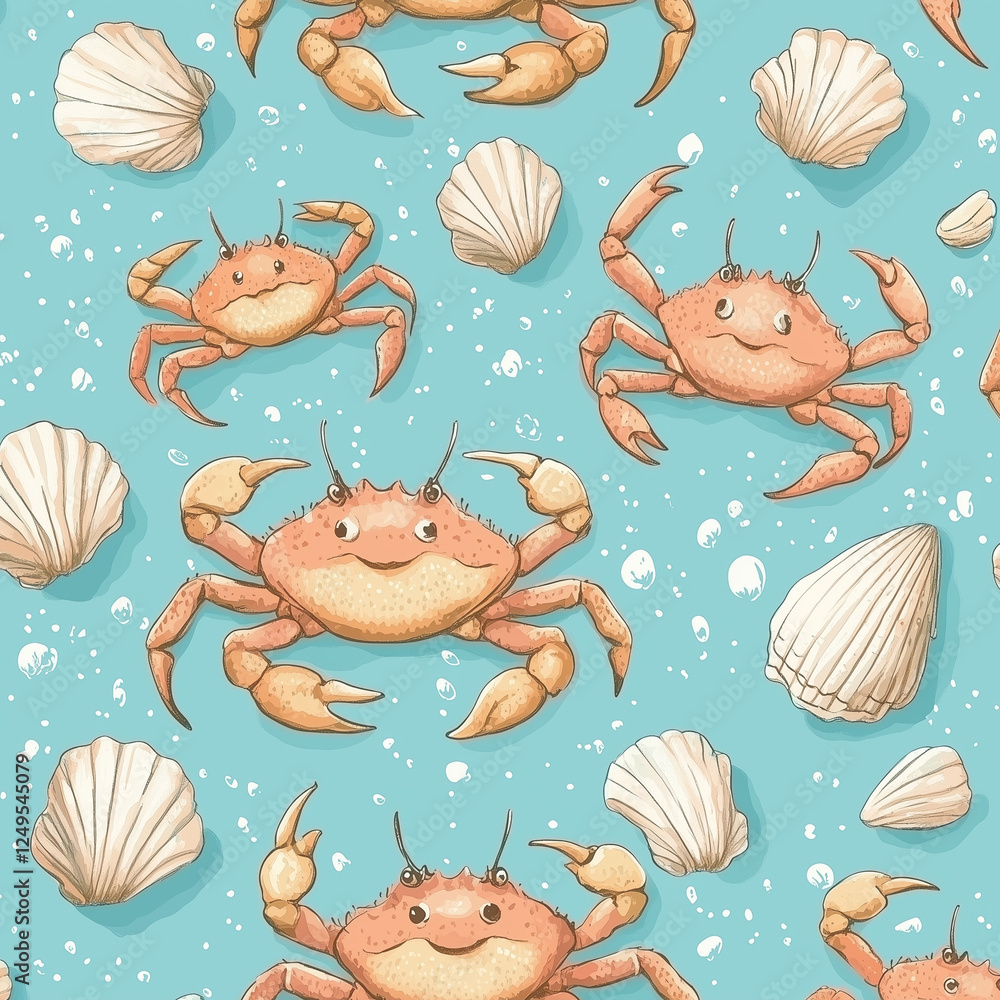 pattern with sea animals pattern with sea animals