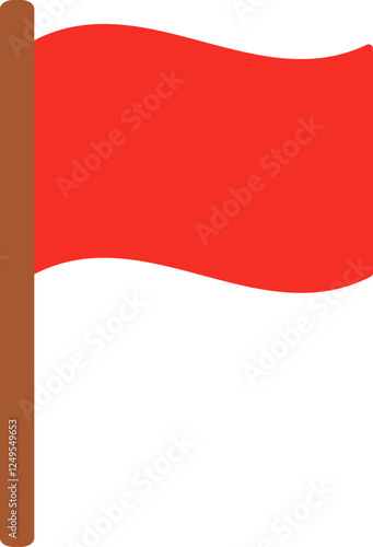 Red flag icon. Vector illustration.