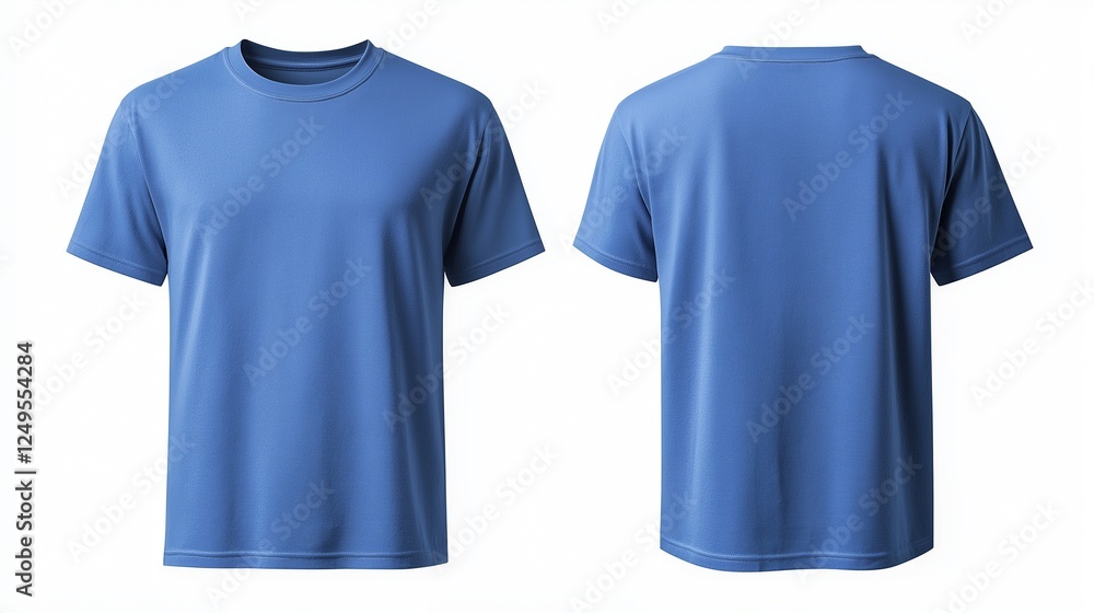 a blank plain blue cotton t-shirt, mock up a blank plain blue cotton t-shirt, mock up