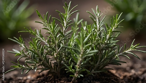 Close-up view of a rosemary plant