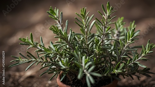 Close-up view of a rosemary plant