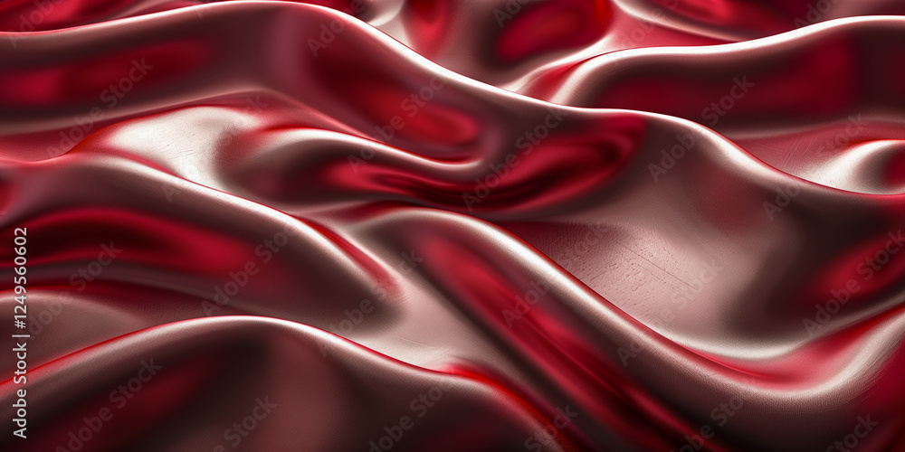 Obraz premium red silk background. waves