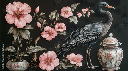  Luxury Tropical Seamless Patterns with Royal Birds and Garden Flowers