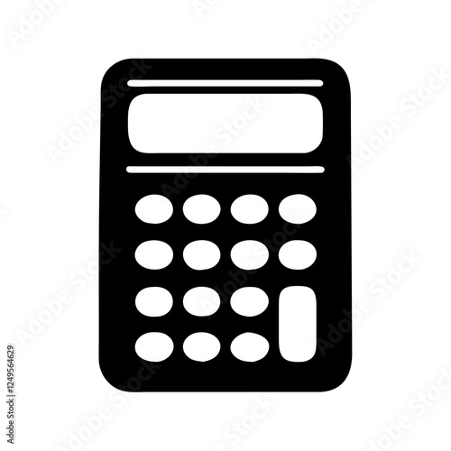 calculator icon, calculator silhouette vector -, calculator Editable Vector Illustration.