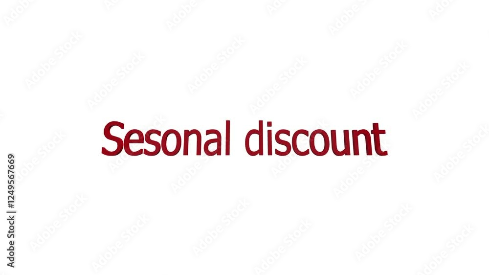 Large red 3D sign rotating around its axis. Animated sign Large red 3D sign rotating around its axis. Animated sign