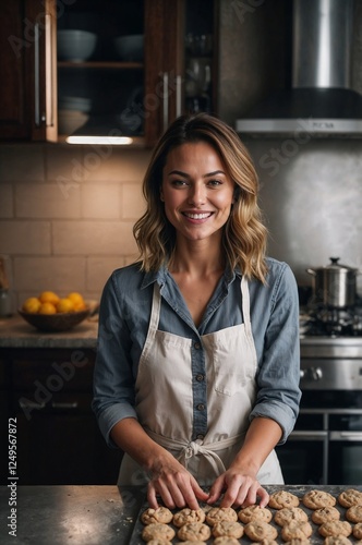 young woman in the kitchen