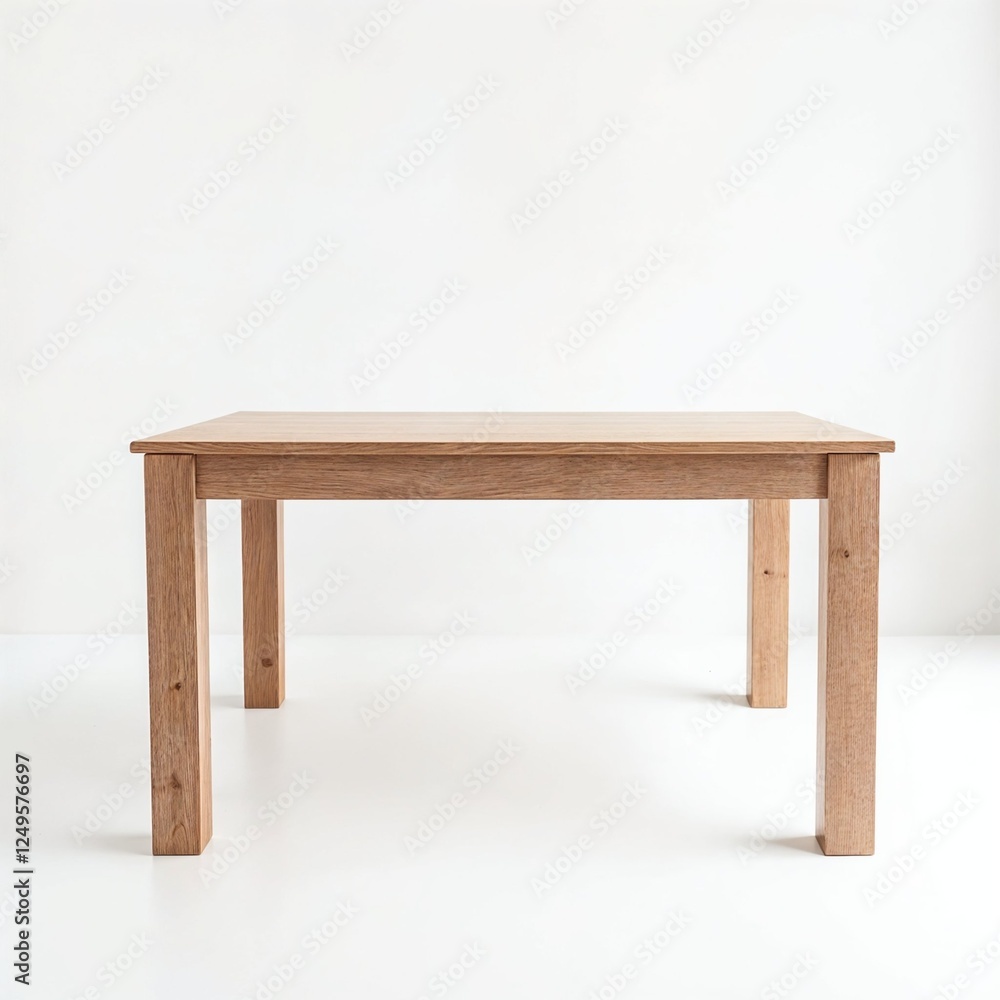 3D Table Model on Minimal White Background 3D Table Model on Minimal White Background