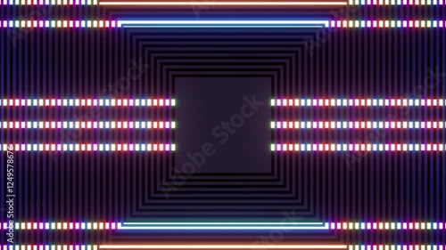 Wallpaper Mural Logo Placeholder on a Colorful Dotted Pattern LED Lights Panel Torontodigital.ca