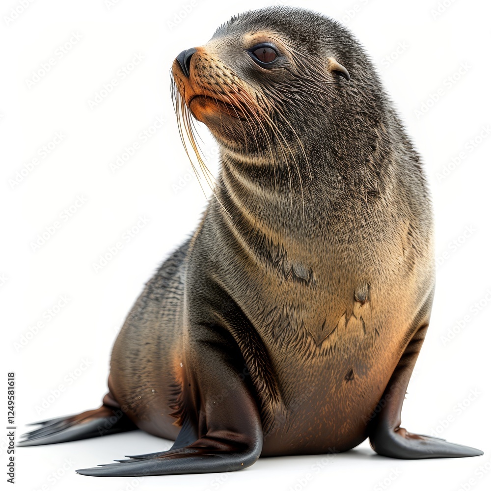 Fototapeta premium Sea lion isolated on a white background cutout.