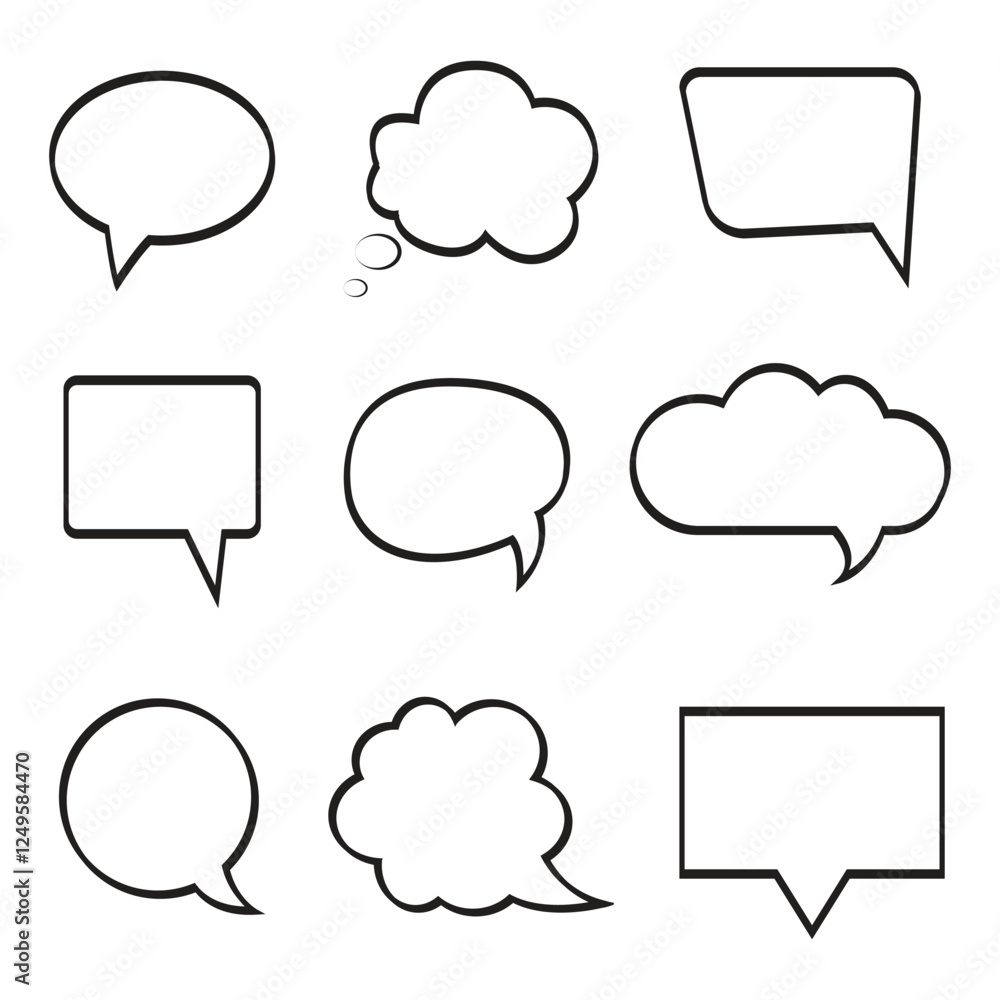 set of speech bubbles set of speech bubbles
