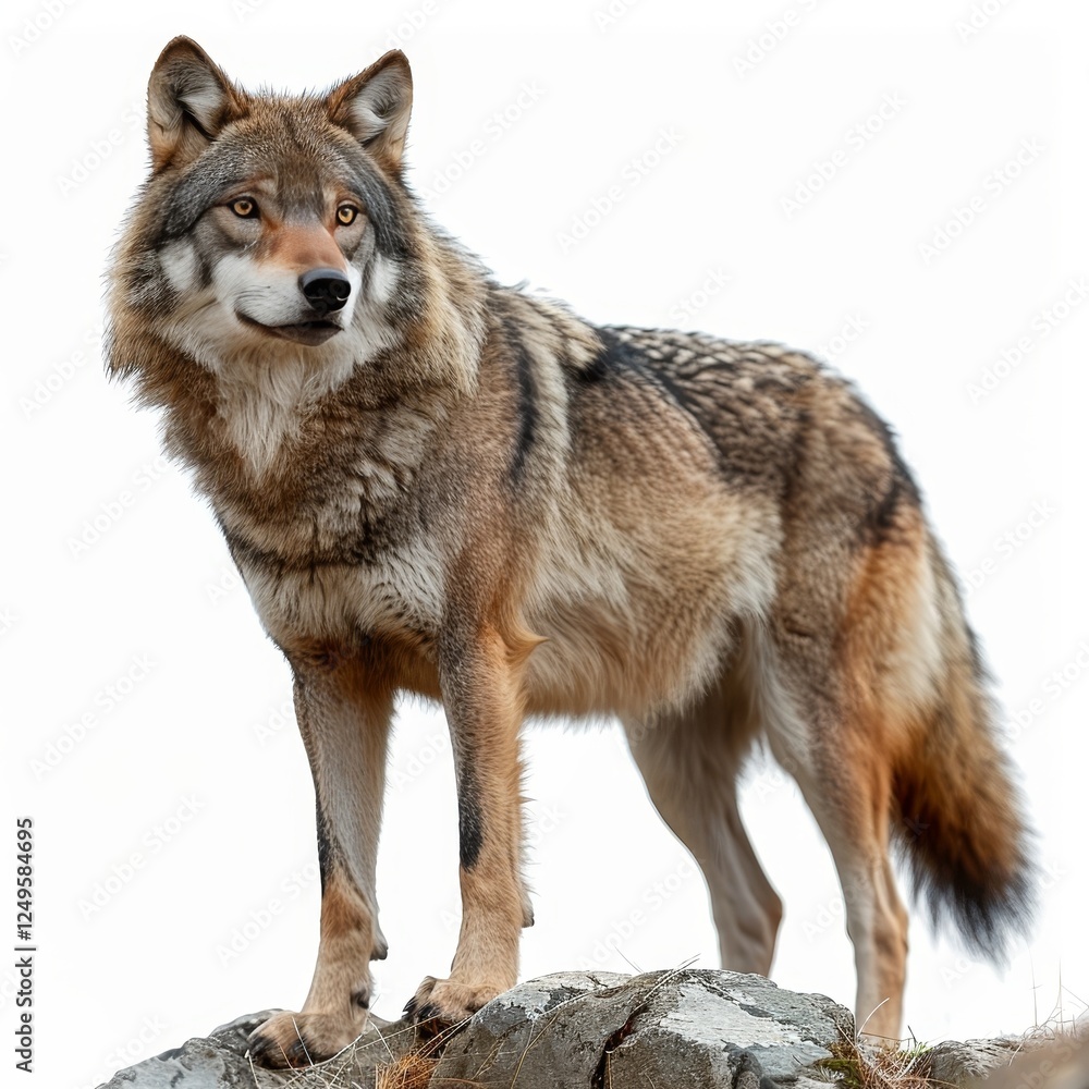 Isolated wolf silhouette on a clean white background for creative design projects Isolated wolf silhouette on a clean white background for creative design projects