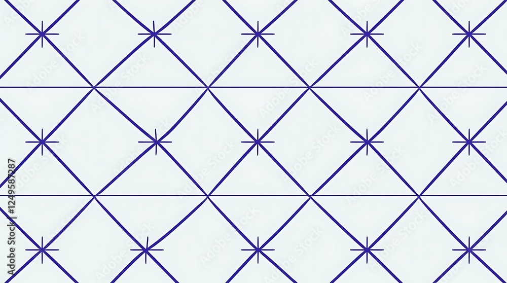 Geometric Blue and White Pattern: This seamless pattern features a classic blue and white geometric design, reminiscent of traditional tilework. Geometric Blue and White Pattern: This seamless pattern features a classic blue and white geometric design, reminiscent of traditional tilework.