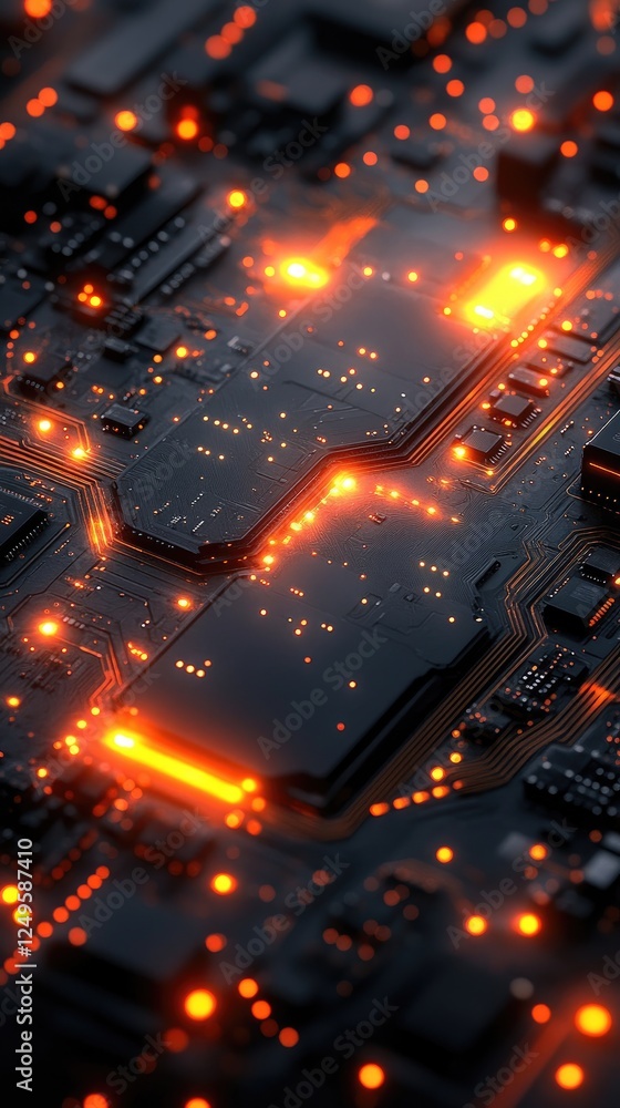 Circuit Board's Glowing Paths: Exploring Technological Marvels Circuit Board's Glowing Paths: Exploring Technological Marvels