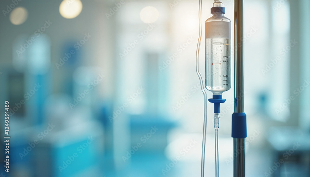 hydration therapy, IV hydration therapy setup with drip bag in hospital room for patient care hydration therapy, IV hydration therapy setup with drip bag in hospital room for patient care