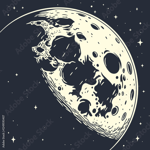 vector illustration of a moon