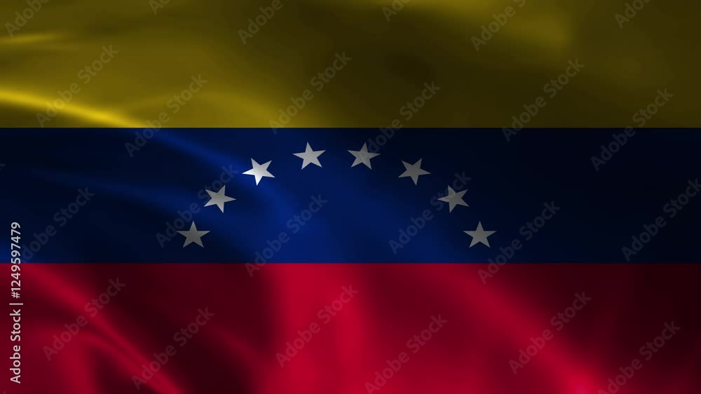 Venezuela National Flag Country Banner Waving 3D Loop Animation. High Quality 4K Resolution. Venezuela National Flag Country Banner Waving 3D Loop Animation. High Quality 4K Resolution.