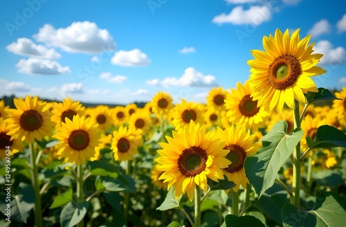 Sunflowers in the field.
