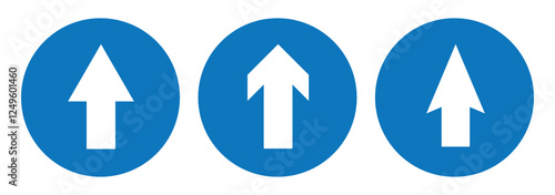 Arrow up icons. Set of curve rise increase arrows. Growth pictogram isolated. Vector illustration.

