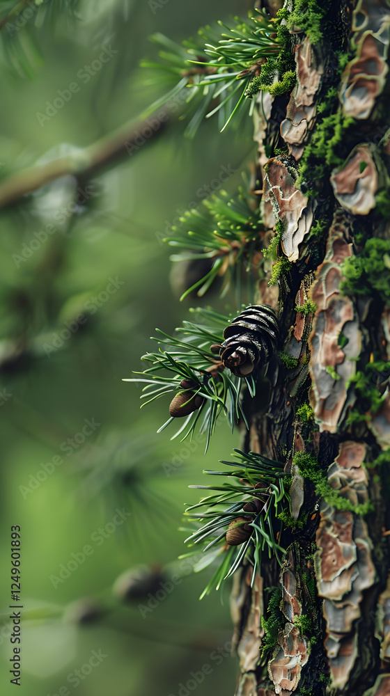 Detailed Closeup View of Pine Tree for Species Identification Detailed Closeup View of Pine Tree for Species Identification