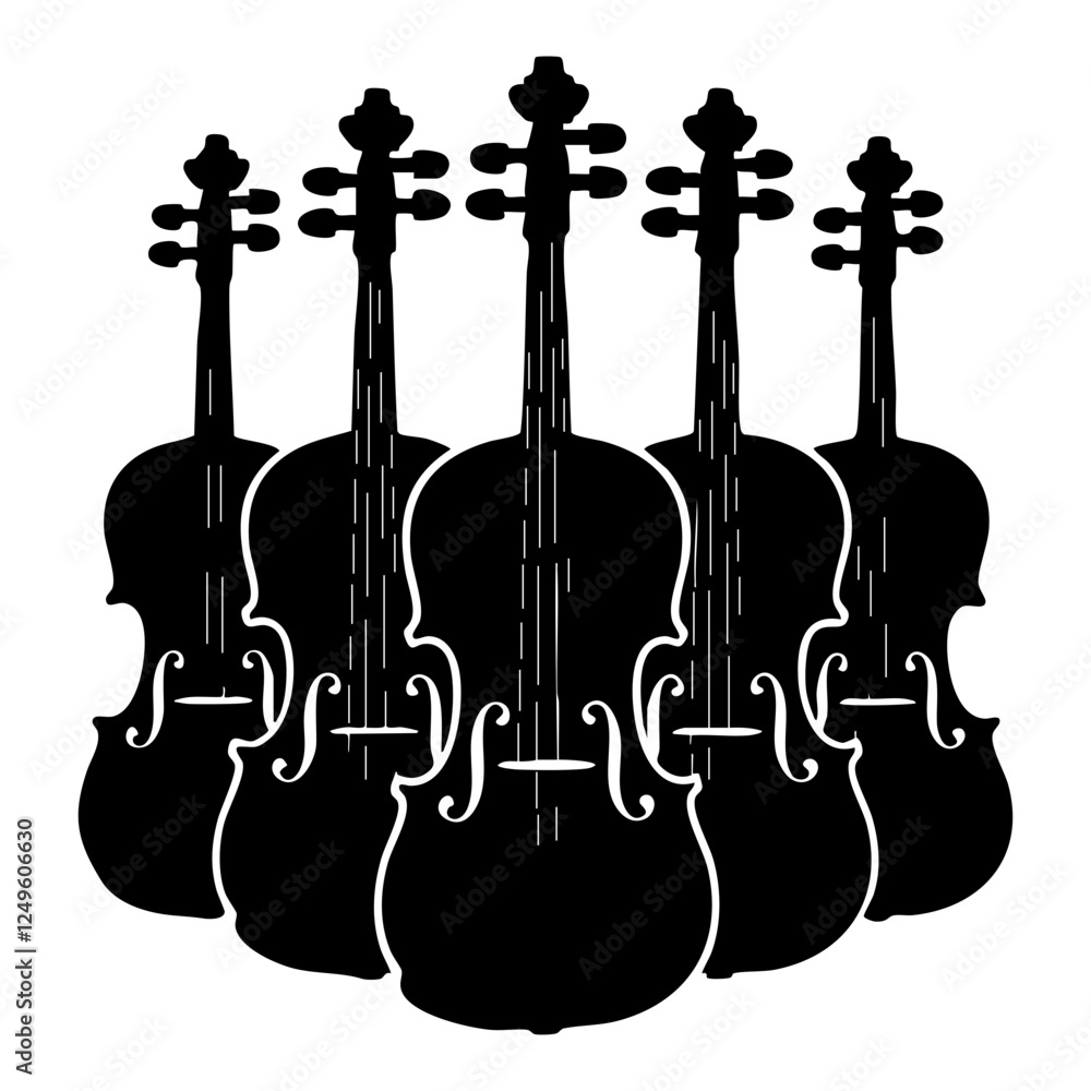 Naklejka premium vector illustration of violin